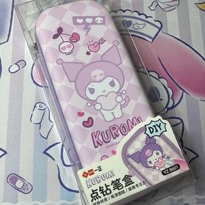 sanrio kuromi diy rhinestone pencil case